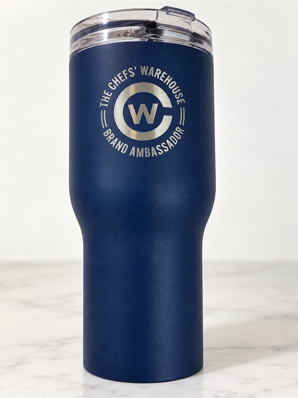 THE CHEFS’ WAREHOUSE BRAND AMBASSADOR NAVY INSULATED TRAVEL TUMBLER NEW